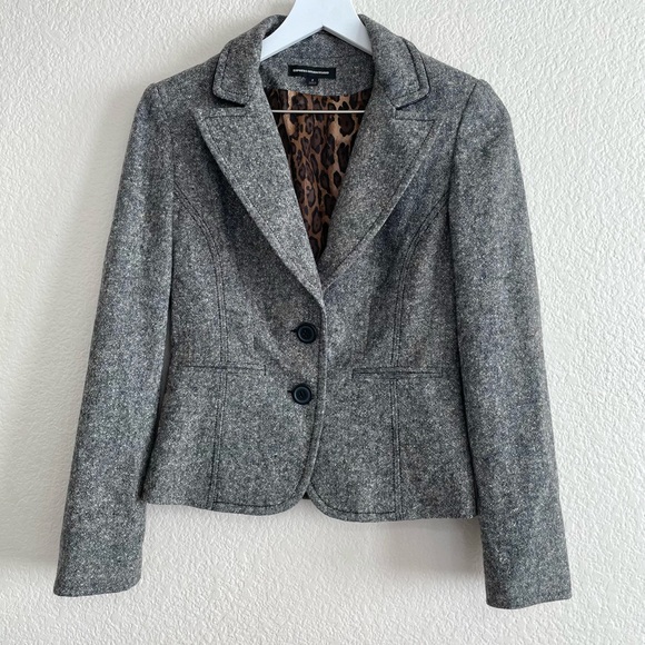 Express Design Studio Gray Wool Two Button Blazer Jacket - Picture 1 of 9